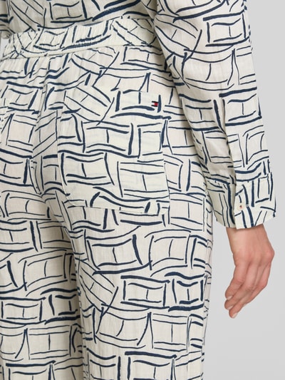 Tommy Hilfiger loose fit wijdte broek van puur linnen Ecru - 3