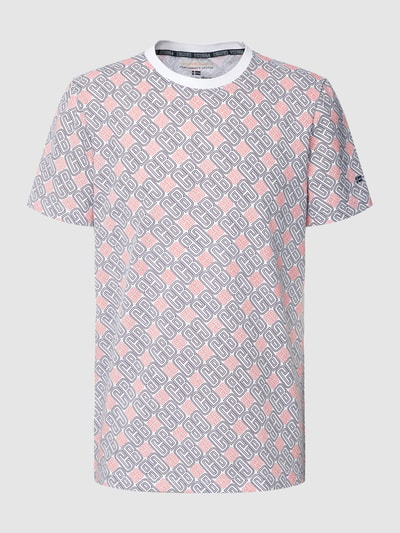 Christian Berg Men T-shirt met all-over print Wit - 2