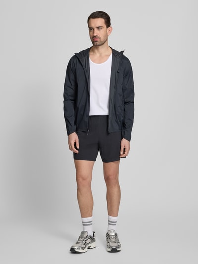 Salomon Windbreaker mit Kapuze und Logo Black 1