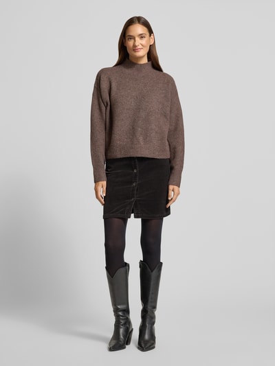 Drykorn Minirok van corduroy met knoopsluiting, model 'AFSON' Chocoladebruin - 1