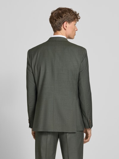 Männermodel trägt Sakko mit Woll-Anteil und Reverskragen Modell 'Finch' von JOOP! Collection, Material-Mix, Regular-Fit, Ganzkörperansicht Rückansicht
