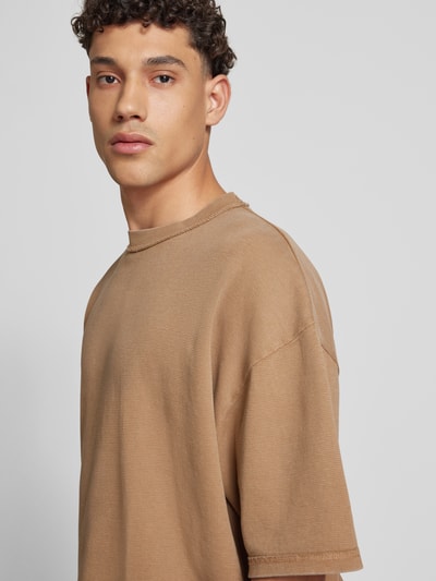 REVIEW Oversized T-Shirt mit geripptem Rundhalsausschnitt Mud 3