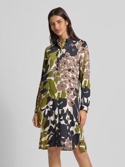 Milano Italy Knielanges Hemdblusenkleid mit kurzer Knopfleiste Gruen 4