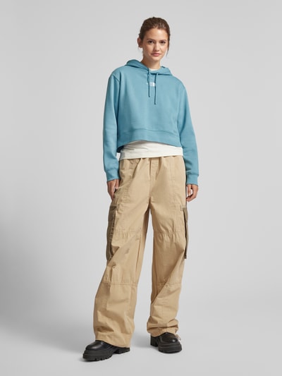 The North Face Cropped Hoodie mit Logo-Stitching Ocean 1