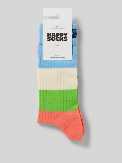 Happy Socks Sokken in riblook, model 'Chunky Stripe' Offwhite - 3