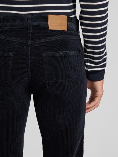 Christian Berg Men Spodnie sztruksowe o kroju Regular Fit z 5 kieszeniami Granatowy 3