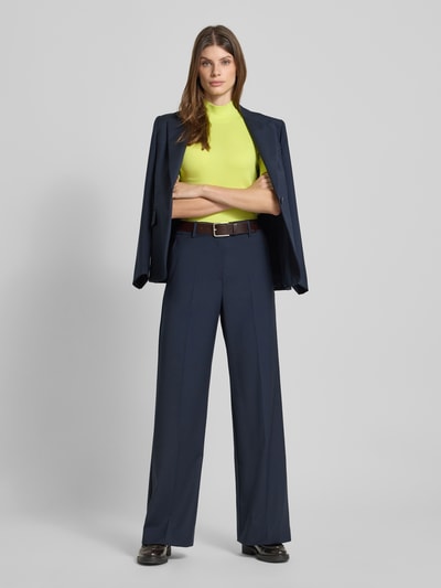 Marc Cain T-shirt met opstaande kraag Neongeel gemêleerd - 1