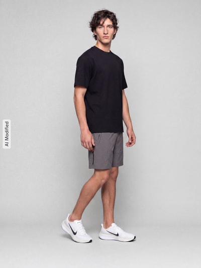 PUMA Performance Regular Fit Sportshorts mit Label-Print Anthrazit 1