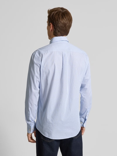 Fynch-Hatton Regular fit vrijetijdsoverhemd met logostitching, model 'Poplin' Lichtblauw - 5