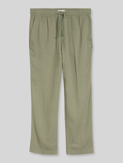 Tom Tailor Denim Spodnie o kroju regular fit z mieszanki wiskozy i lnu Trzcinowy 2