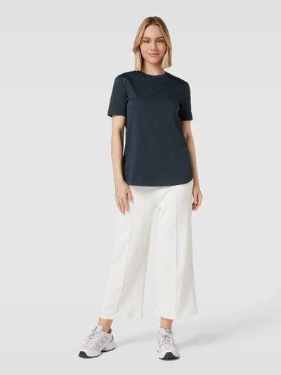 MaxMara Leisure T-shirt met labelprint, model 'TAZZINA' Marineblauw - 1