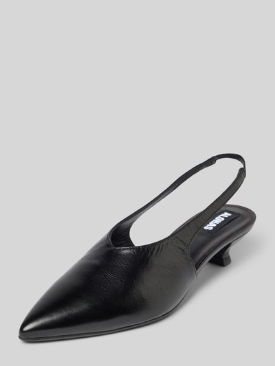 ALOHAS Pumps van leer met elastisch riempje, model 'Eros' Zwart - 1