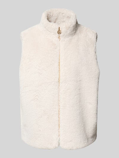 s.Oliver BLACK LABEL Kamizelka o kroju regular fit z pluszu  Gliniany 2