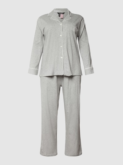 Lauren Ralph Lauren Pyjama met merkstitching Middengrijs - 2