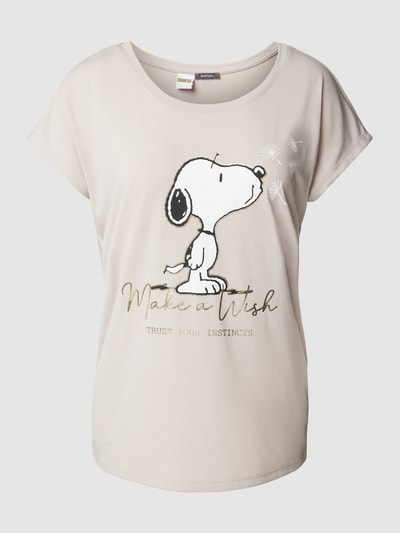 Montego T-shirt z nadrukiem Peanuts® Ziemisty brązowy 2