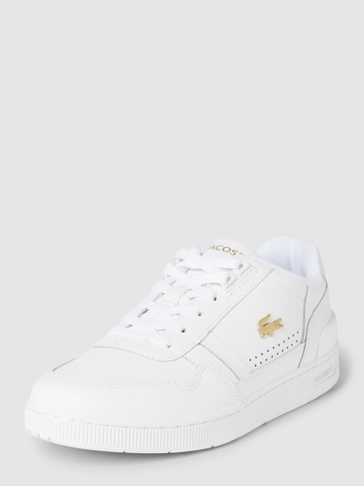 Lacoste Sneakersy ze skóry z detalami z logo model ‘CLIP’ Biały 1