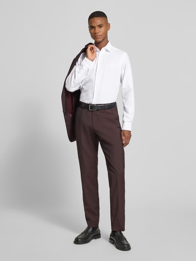 Christian Berg Men Regular Fit Businesshemd aus Baumwolle mit Kentkragen Weiss 1