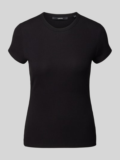 Someday T-shirt w jednolitym kolorze model ‘Kleoh’ Czarny 2
