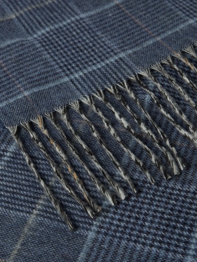 Christian Berg Men Schal in Strick-Optik Jeansblau Melange 2