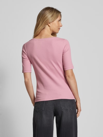 Christian Berg Woman T-shirt in riblook Oudroze - 5