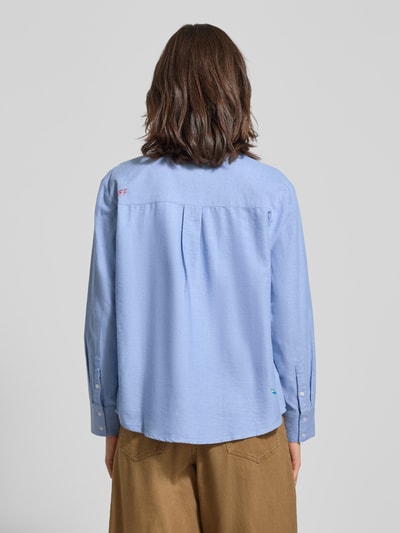 Jake*s Casual Overhemdblouse met knoopsluiting Bleu - 5
