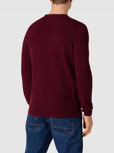 Christian Berg Men Strickpullover aus Merino-Kaschmir-Mix Dunkelrot meliert 5