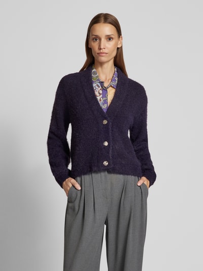 Kaffe Regular fit cardigan met wol, model 'vilma' Paars - 4