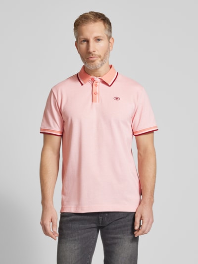 Tom Tailor Koszulka polo o kroju regular fit z nadrukiem z logo Jasnoróżowy 4