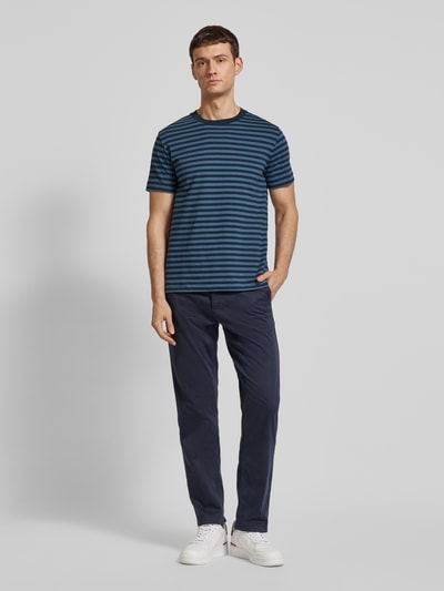 Marc O'Polo T-shirt o kroju regular fit z czystej bawełny ze wzorem w paski Niebieski 1