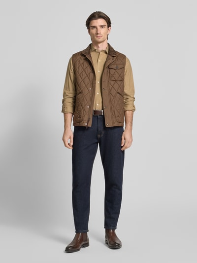 Polo Ralph Lauren Custom Fit Freizeithemd mit Label-Stitching Camel 1