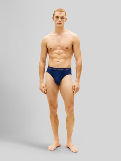 Tommy Hilfiger Majtki o kroju regular fit z mieszanka bawełny w zestaw 3 szt. Granatowy 1