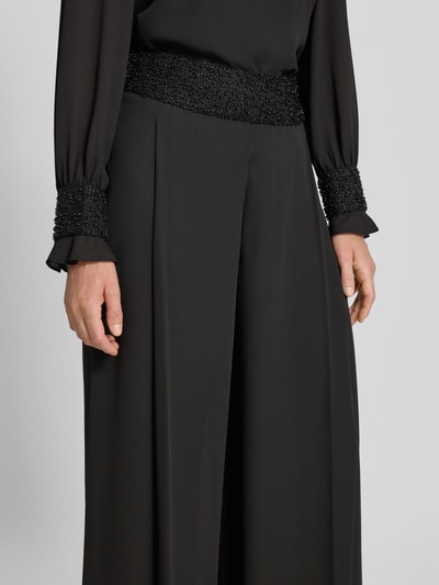 Marc Cain Wide Fit Hose mit Perlen und seitlichem Reißverschluss Black 3