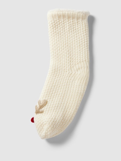 CAPELLI NEW YORK Socken mit rutschfesten Noppen Offwhite 1