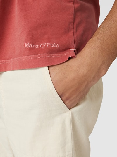 Marc O'Polo Poloshirt mit kurzer Knopfleiste Rostrot 3