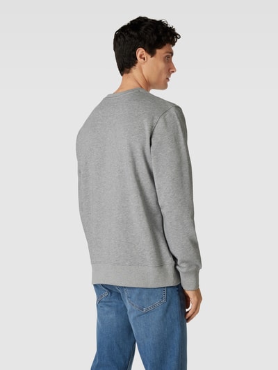 Gant Regular fit sweatshirt met labelstitching, model 'SHIELD' Zilver gemêleerd - 5