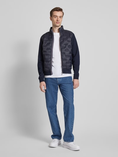 bugatti Sweatjacke mit Stehkragen Marine 1