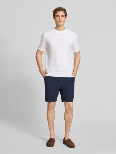 BOSS Modern Fit Chinoshorts aus Baumwoll-Mix Modell 'KANE1' Marine 1