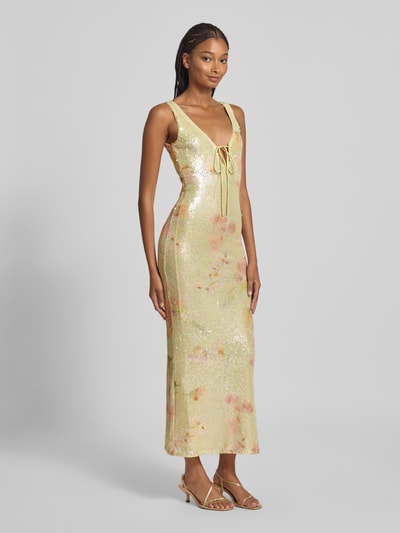 Bardot Cocktailjurk met druppelvormige hals, model 'ELODA' Lichtgroen - 1