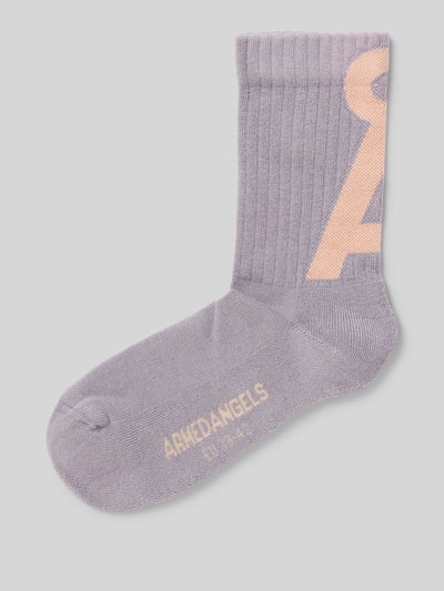 Armedangels Socken mit Logo-Detail Modell 'SAAMUS' Flieder 1