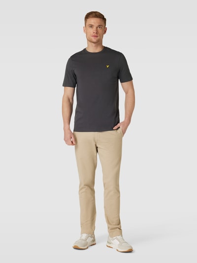 Lyle & Scott T-shirt met logopatch Antraciet - 1