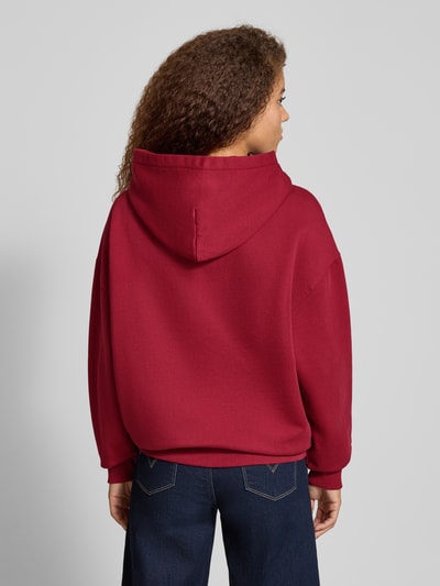 Pegador Oversized Hoodie mit Label-Stitching Modell 'CLARITA' Bordeaux 5