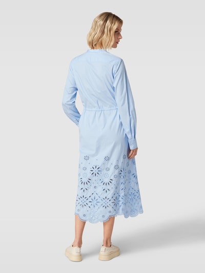 Polo Ralph Lauren Midi-jurk met broderie anglaise, model 'JSSICA' Lichtblauw - 5