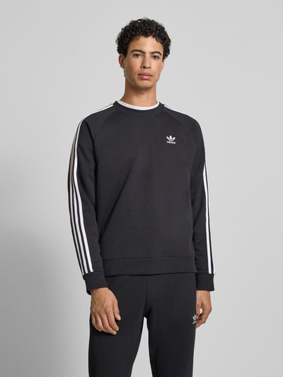 adidas Originals Regular fit sweatshirt met logostitching, model 'Crew' Zwart - 4