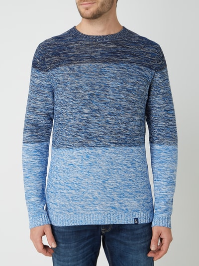 Colours & Sons Sweter ze wzorem w blokowe pasy Granatowy melanż 4