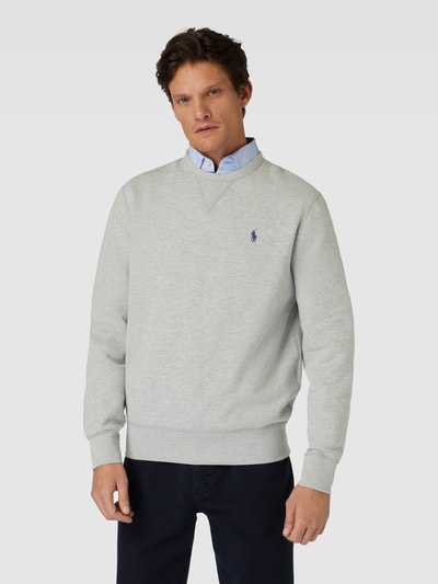 Polo Ralph Lauren Sweatshirt mit Logo-Stitching und Regular Fit Hellgrau 4