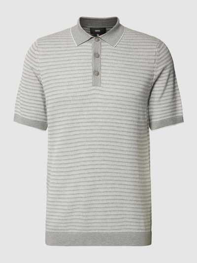 Cinque Slim Fit Poloshirt mit Streifenmuster Modell 'Flavius' Silber 2