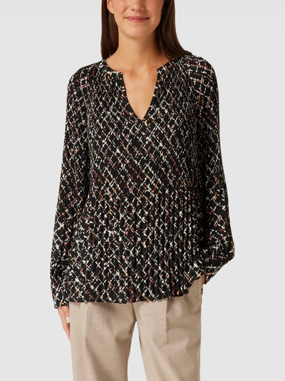 s.Oliver BLACK LABEL Blouse met all-over motief Zwart - 4