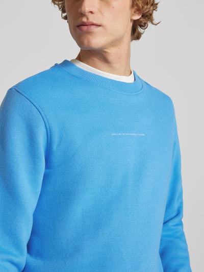 Blend Sweatshirt mit Statement-Print Modell 'JANKO' Blau 3