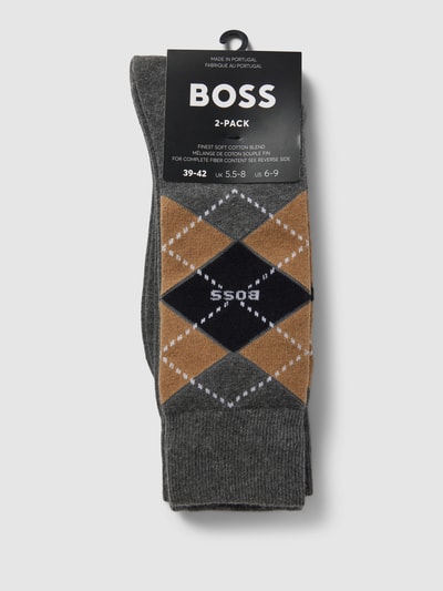 BOSS Socken mit Label-Detail im 2er-Pack Mittelgrau 3