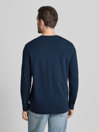 Christian Berg Men Shirt met lange mouwen en geribde ronde hals Donkerblauw - 5